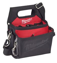 Milwaukee 48-22-8112 Work Pouch, 15-Pocket, Nylon, Black/Red, 12.8 in W, 3-1/2 in H, 10-1/2 in D
