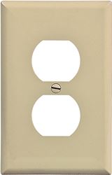 WALL PLATE MID-SIZ 1GANG IVORY, Pack of 25