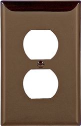 Eaton Wiring Devices PJ8B Duplex and Single Receptacle Wallplate, 4-7/8 in L, 3-1/8 in W, 1 -Gang, Polycarbonate, Pack of 25