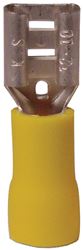 Gardner Bender 10-145F Disconnect Terminal, 600 V, 12 to 10 AWG Wire, 1/4 in Stud, Vinyl Insulation, Yellow, 100/PK