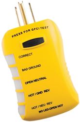 Sperry Instruments HGT6520 Circuit Analyzer Tester, Black/Yellow