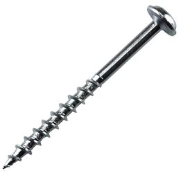 Kreg SML-C2 - 50 Pocket-Hole Screw, #8 Thread, 2 in L, Coarse Thread, Maxi-Loc Head, Square Drive, Carbon Steel, Zinc, 50/PK