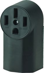 Eaton Cooper Wiring 1212 Power Receptacle, 3 -Pole, 125/250 V, 50 A, NEMA: NEMA 14-50R, Black