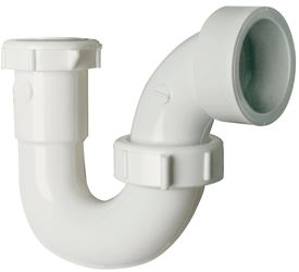 Plumb Pak PP950W S-Trap, 1-1/2 in, Plastic, White, SCH 40 Schedule