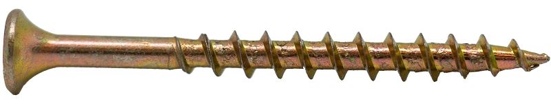 ProFIT 0333079G Screw, #9 Thread, 1-1/4 in L, Coarse Thread, Bugle Head, Star Drive, Steel, Yellow Zinc