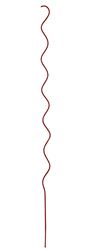 MIDWEST AIR TECHNOLOGY 901267RD6 Twisted Garden Stake, 60 in L, Steel, Red, Powder-Coated, Pack of 6