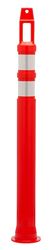 JBC D-TOP+3M D-Top Delineator, 42 in H Cone, Polyethylene Cone, Red Orange Cone