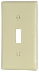 Eaton Wiring Devices 5134LA Wallplate, 4-1/2 in L, 2-3/4 in W, 1 -Gang, Nylon, Light Almond, High-Gloss