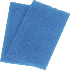 Birdwell 355-36 Scouring Pad, 6 in L, 3-1/2 in W, Blue