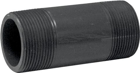 GENOVA P-112-4 Pipe Nipple, 1-1/2 in, MIP, PVC, Gray, SCH 80 Schedule, 4 in L