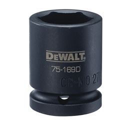 DeWALT DWMT75169OSP Impact Socket, 27 mm Socket, 3/4 in Drive, 6-Point, CR-440 Steel, Black Oxide