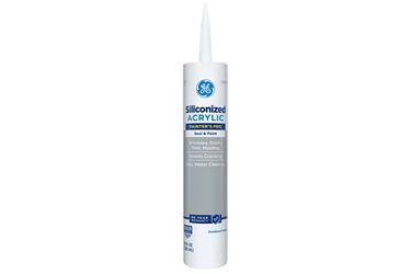 GE Painters Pro Siliconized Acrylic 2874436 Caulk, White, 2 to 7 days Curing, 10 fl-oz Cartridge, Pack of 12