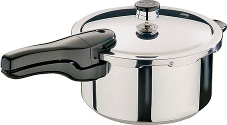 Presto 01341 Pressure Cooker, 4 qt Capacity, 10-1/2 in Dia, Stainless Steel