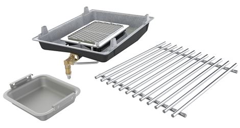 Broil King 18674 Infrared Side Burner Kit, Stainless Steel, For: Broil King Imperial, Regal, Baron Series Gas Grills