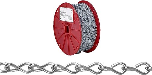 Campbell 072-4027N Single Jack Chain, 16 in, 250 ft L, Steel, Zinc