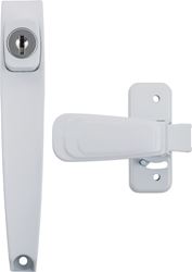 Wright Products VK444-2WH Pushbutton Latch, 3/4 to 2 in Thick Door, For: Out-Swinging Wood/Metal Screen, Storm Doors