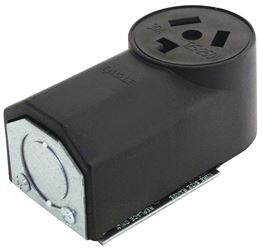 Eaton Cooper Wiring 125 Power Receptacle, 3 -Pole, 125/250 V, 30 A, NEMA: NEMA 10-30R, Black