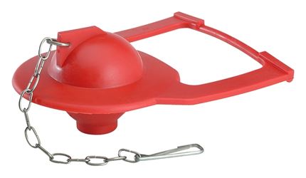 Korky 2011BP Hinge Toilet Flapper, Chlorazone Rubber, Red