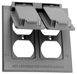 BWF FC-261V Cover, 4-9/16 in L, 4-9/16 in W, Square, Metal, Gray, Powder-Coated