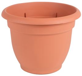 Bloem 20-56110 Planter, 10 in Dia, 8-1/2 in H, 11 in W, Round, Plastic, Terra Cotta