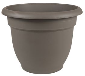 Bloem AP0660 Planter, 6 in Dia, 5.1 in H, 6-1/2 in W, Round, Plastic, Peppercorn, Pack of 10