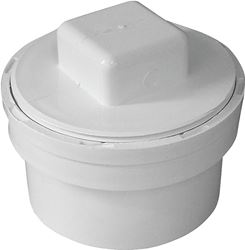 Canplas 414274BC Cleanout Body with Threaded Plug, 4 in, Spigot x FNPT, PVC, White