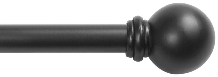 Kenney KN71606 Cafe Rod, 5/8 in Dia, 28 to 48 in L, Metal, Black