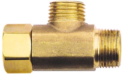 Plumb Pak PP2038LF Tee Adapter, 3/8 in, Female x Tube x Tube, Brass, Rough Brass