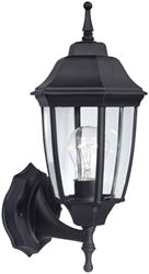 Boston Harbor HL-018B-BK Outdoor Wall Lantern, 120 V, 60 W, Type A Lamp, Aluminum Fixture, Black, Pack of 2