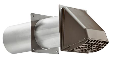 Lambro 209B Preferred Hood Vent, 5.57 in W Hood, 5.7 in H Hood, 4 in Duct, Plastic Hood