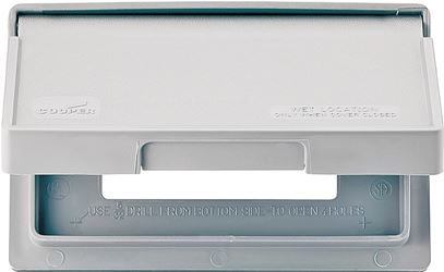 Eaton Wiring Devices S3966 Cover, 7 in L, 4-1/2 in W, Rectangular, Thermoplastic, Gray, Electro-Plated