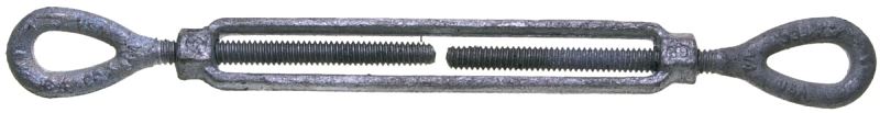 BARON 15-3/4X6 Turnbuckle, 5200 lb Working Load, 3/4 in Thread, Eye, Eye, 6 in L Take-Up, Galvanized Steel