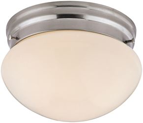 Boston Harbor F13BB01-6854-BN Single Light Round Ceiling Fixture, 120 V, 60 W, 1-Lamp, A19 or CFL Lamp