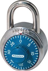 Master Lock 1506D Padlock, 9/32 in Dia Shackle, 3/4 in H Shackle, Steel Shackle, Stainless Steel Body, 1-7/8 in W Body