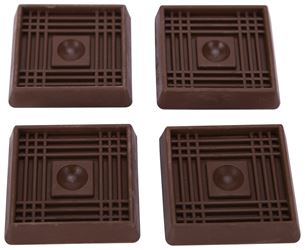 ProSource FE-S711-PS Caster Furniture Glide, Rubber, Brown, Brown, 2-1/2 x 2-1/2 x 15/32 in Dimensions