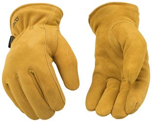 Kinco 903HK-XL Driver Gloves, Mens, XL, Keystone Thumb, Easy-On Cuff, Deerskin Leather, Gold