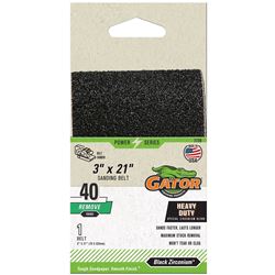 Gator 7778 Sanding Belt, 3 in W, 21 in L, 40 Grit, Extra Coarse, Zirconium Oxide Abrasive