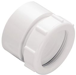 Plumb Pak PP20999 Marvel Pipe Connector, 1-1/2 in, Compression, Plastic, White, SCH 40 Schedule