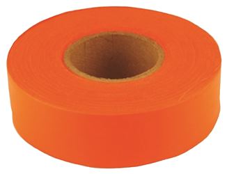 CH Hanson Sub-Zero Series 17007 Flagging Tape, 150 ft L, 1-3/16 in W, Fluorescent Orange, PVC