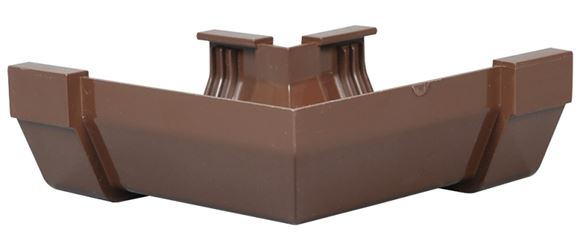 Amerimax T1503 Contemporary Miter, 5 in Gutter, Vinyl, Brown