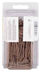 ProSource NTP-161-PS Panel Nail, 15D, 1-5/8 in L, Steel, Painted, Flat Head, Ring Shank, Brown, Pack of 4