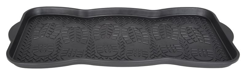 Diamondback 76055 Boot/Shoe Tray, 29-1/2 in L, 15 in W, Plastic Surface, Black, Pack of 12