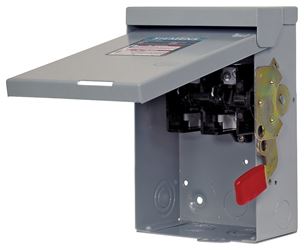 Siemens LNF222RAU Safety Switch, 2 -Pole, 60 A, 240 V, Manual Actuator, Lug Terminal, Gray