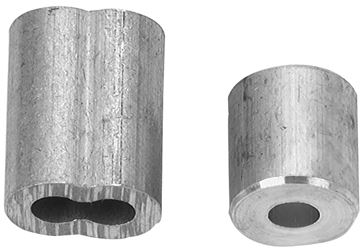 Campbell B7675414 Cable Ferrule and Stop Set, 3/32 in Dia Cable, Aluminum