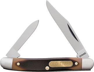 OLD TIMER 104OT Folding Pocket Knife, 2 in L Blade, 7Cr17 High Carbon Stainless Steel Blade, 2-Blade