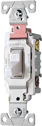 Eaton Wiring Devices CS320W Toggle Switch, 20 A, 120/277 V, 3 -Position, Lead Wire Terminal, Nylon Housing Material