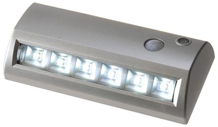 Light It 20032-301 Motion Activated Path Light, AA Battery, 6-Lamp, LED Lamp, 42 Lumens, 7000 K Color Temp, Plastic