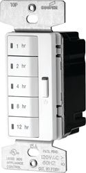 Eaton Wiring Devices PT18H-W-K Hour Timer, 15 A, 120 V, 1800 W, 1, 2, 4, 8, 12 hr Off Time Setting, White