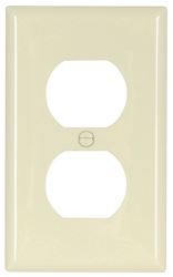 Eaton Wiring Devices 5132LA Receptacle Wallplate, 4-1/2 in L, 2-3/4 in W, 1 -Gang, Nylon, Light Almond, High-Gloss, Pack of 15