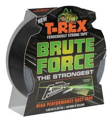 T-Rex Brute Force 242703 Duct Tape, 25 yd L, 1.88 in W, Black